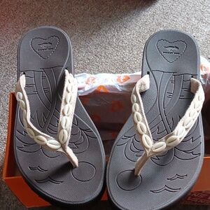 Rocket Dog Sandals Tinyshells Khaki Canvas Cotton Size 10M